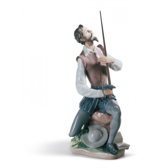 Figura de porcelana de Lladró Don Quijote Declamando