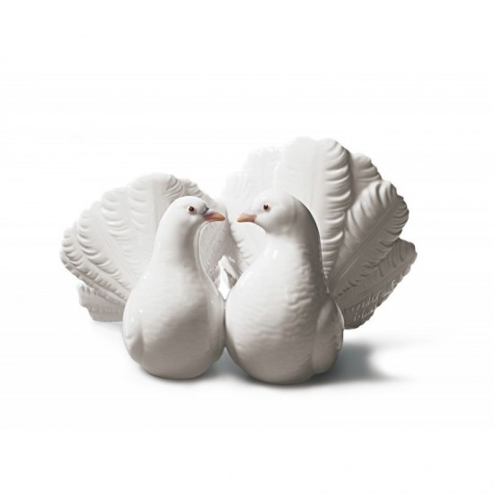 Figura de porcelana de Lladró Pareja de palomas