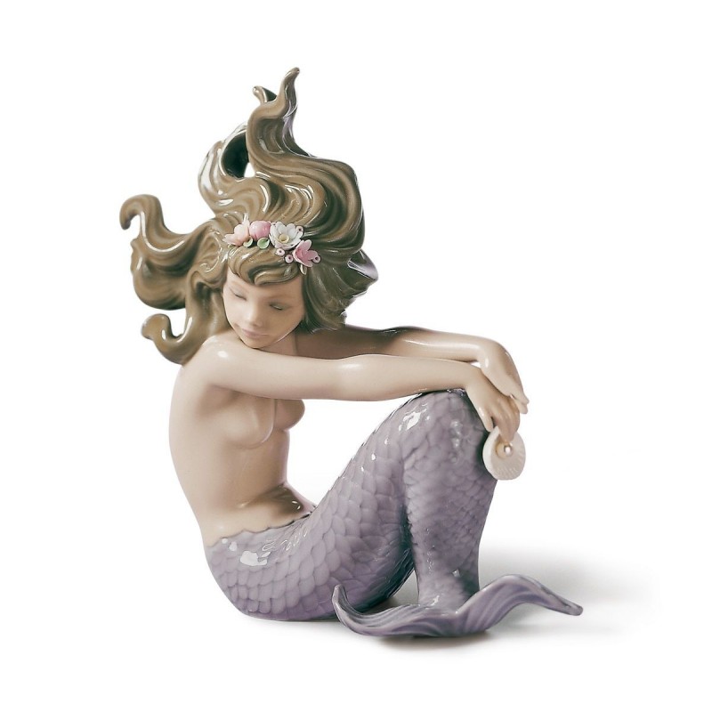 Figura de porcelana de Lladró Sirena con brazos en las rodillas
