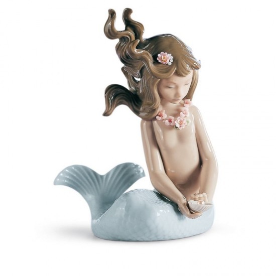 Figura de porcelana de Lladró Sirena con brazos al costado