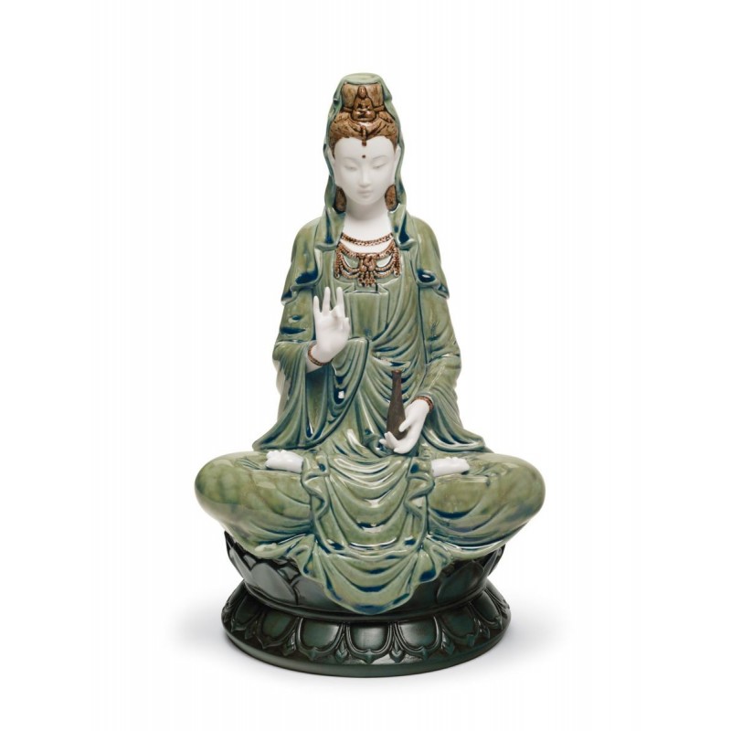 Figura de porcelana Lladró Kwan Yin (verde)