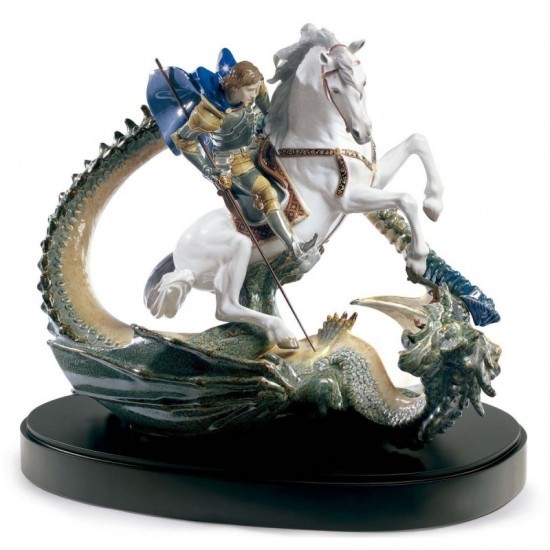 Figura de porcelana Lladró San Jorge y el Dragón