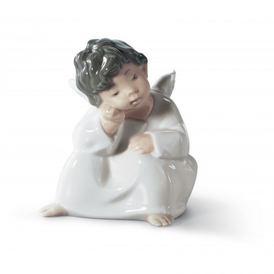 Figura de porcelana de Lladró Ángel pensando