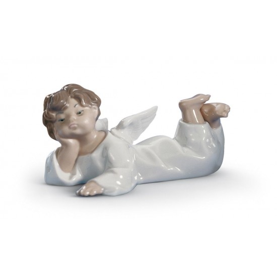Figura de porcelana de Lladró Ángel acostado