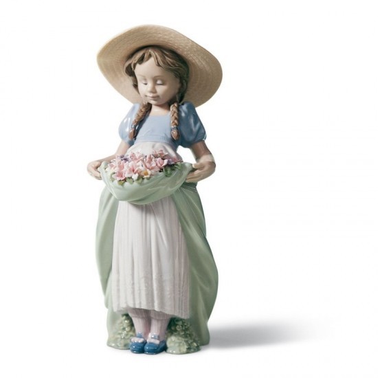 Figura de porcelana de Lladró La niña del prado