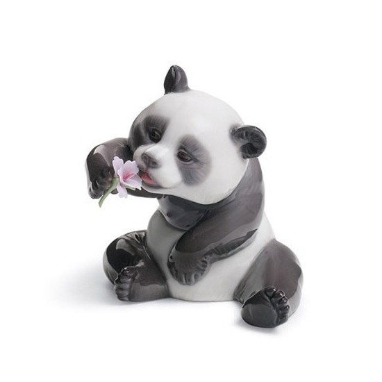Figura de porcelana de Lladró Panda Feliz