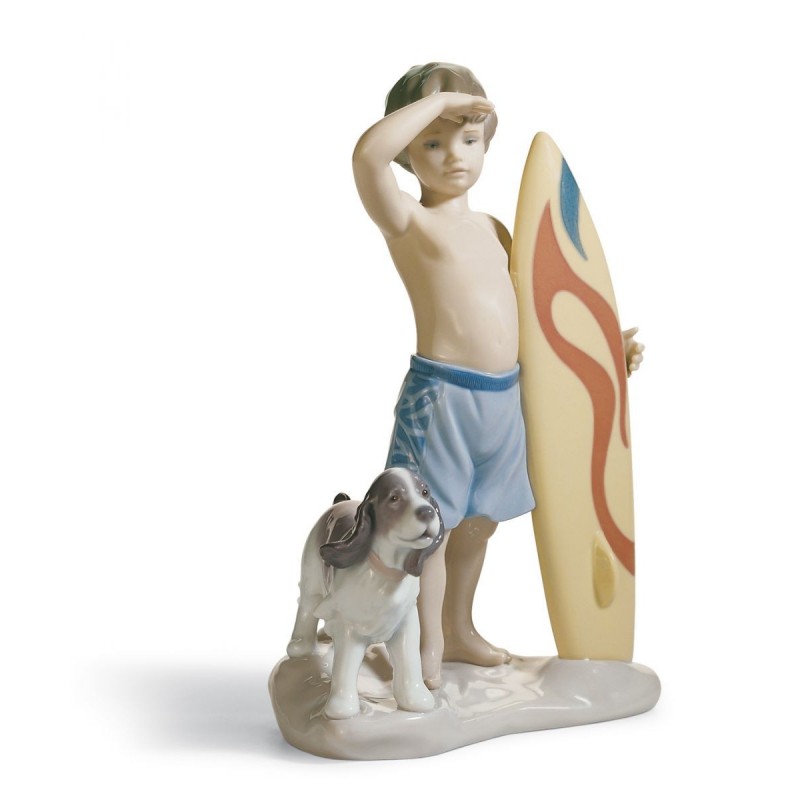 Figura de porcelana de Lladró Pequeño surfista