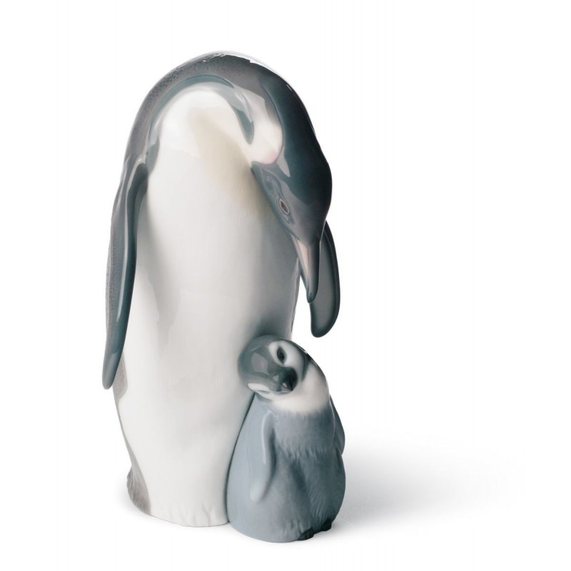 Figura de porcelana de Lladró Pingüino con cría
