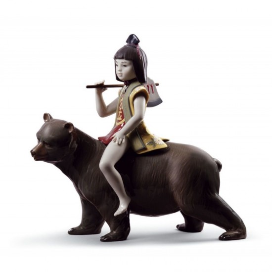 Figura de porcelana de Lladró Kintaro y el oso