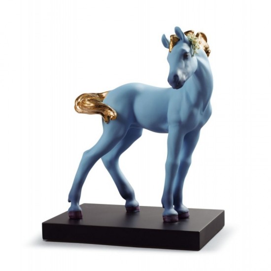 Figura de porcelana de Lladró El Caballo (azul)