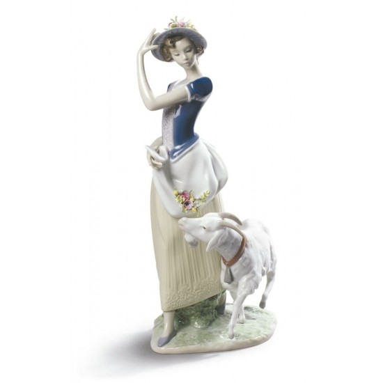 Figura de porcelana de Lladró Joven pastora