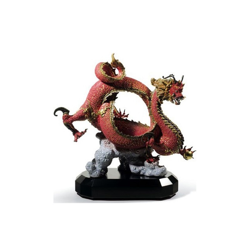 Figura de porcelana Lladró Dragón Auspicioso (Rojo)