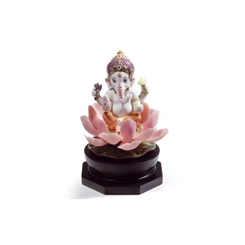 Figura de porcelana Lladró Ganesha Sobre Loto