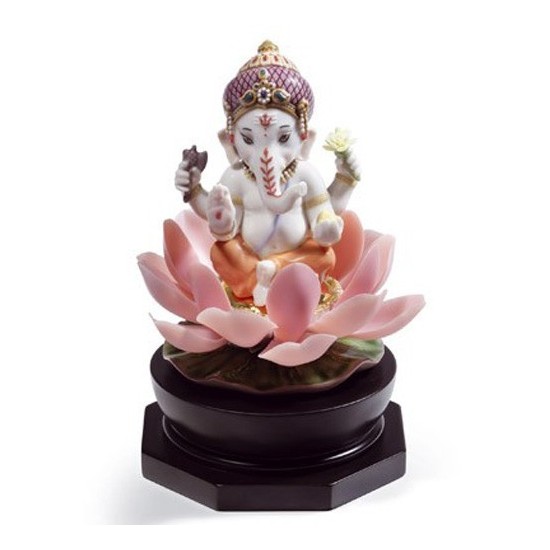Figura de porcelana Lladró Ganesha Sobre Loto