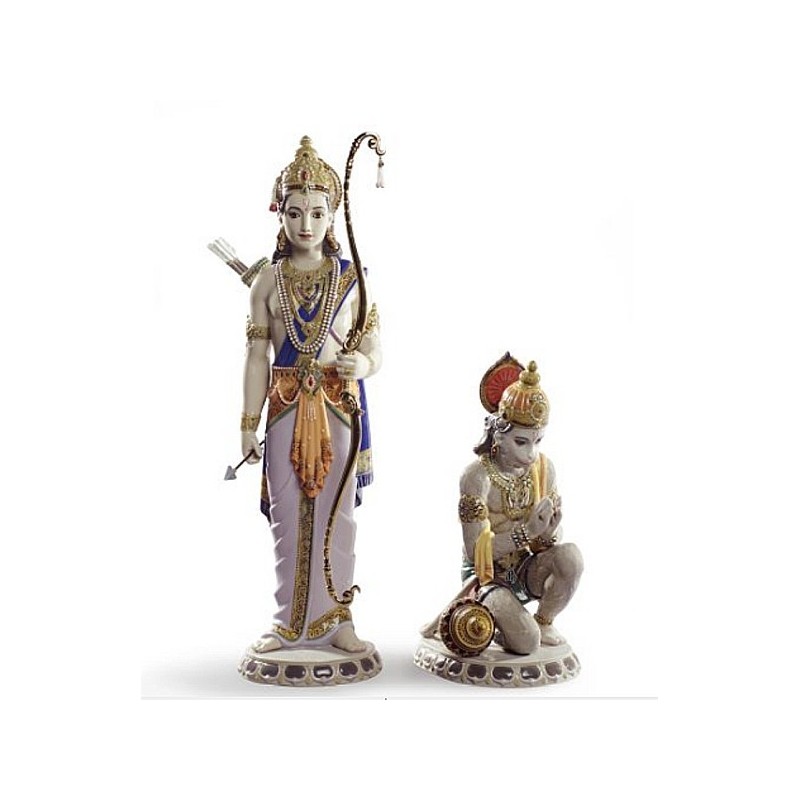 Figura de porcelana Lladró Lakshman y Hanuman