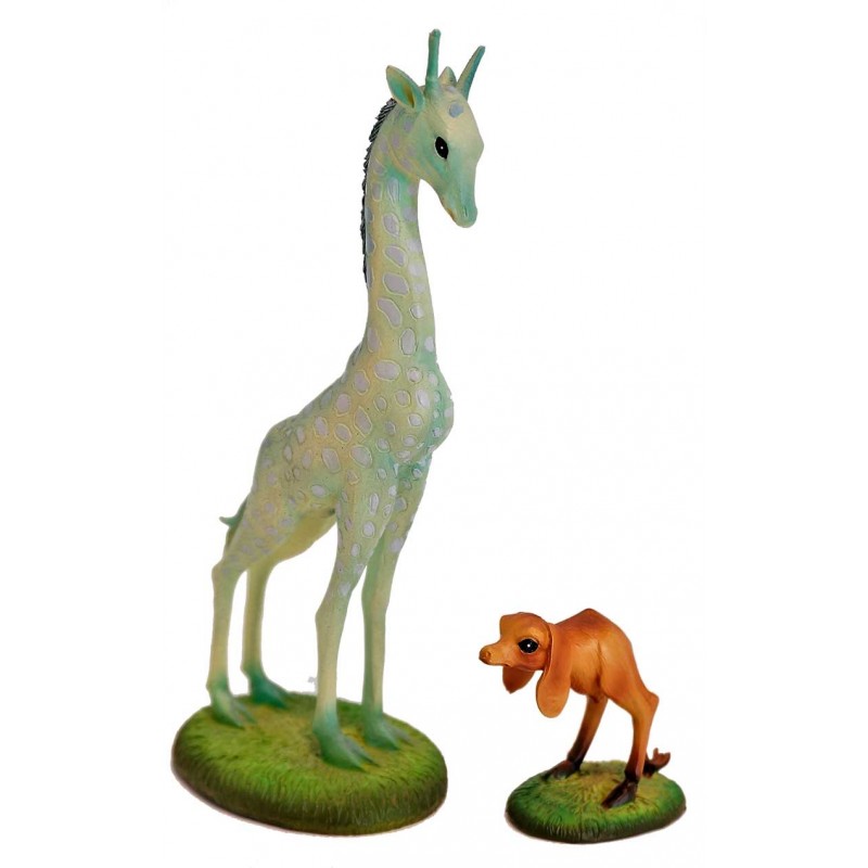 The giraffe and the dog
