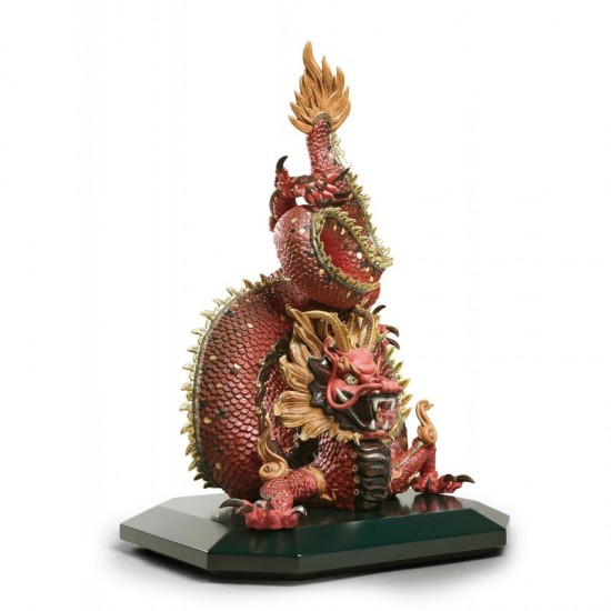 Figura de porcelana Lladró Dragón protector (rojo)