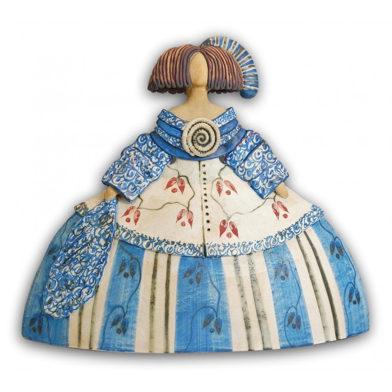 Menina de cerámica de Rosa Elordui, modelo M6 Vestido azul