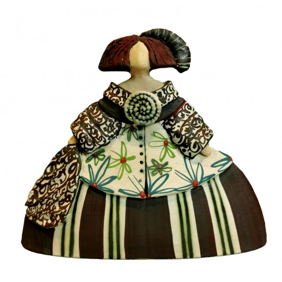 Figura de cerámica Menina de Rosa Elordui, modelo M-8 Vestido Bronce