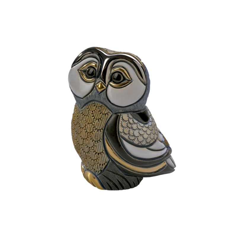 Tawny Owl Chick Ceramic Figurine