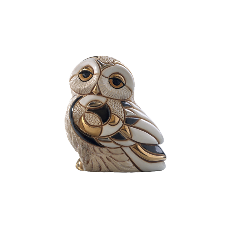 Ceramic figure of a snow owl