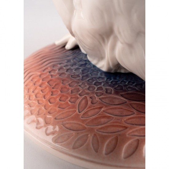 Figura de porcelana Lladró de un mono blanco