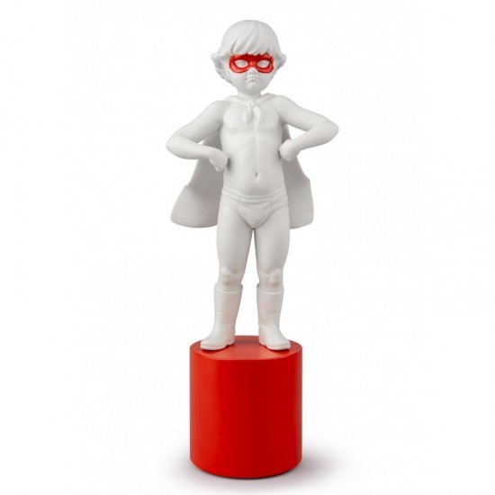 Lladró porcelain figurine Boy hero to the rescue