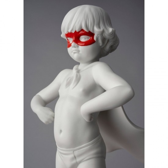 Figurine en porcelaine Lladró Garçon héros à la rescousse_detail