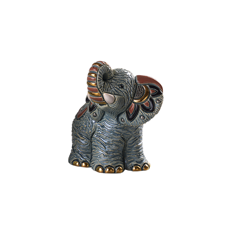Bébé éléphant gris en céramique. Céramique Animaux De Rosa