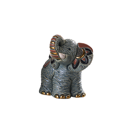 Elefante gris baby de cerámica. Animales de cerámica De Rosa