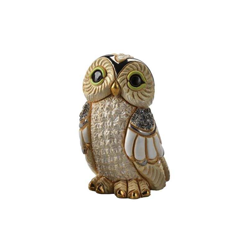 Winter owl. Ceramic Animals De Rosa