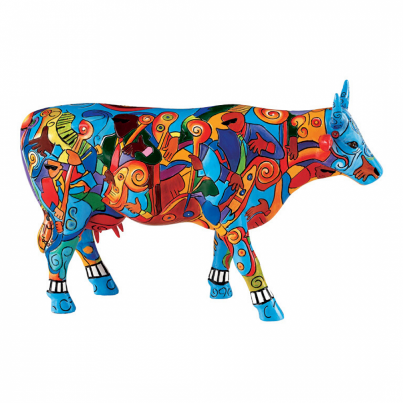  Music-cow Extravaganza vaca de CowParade_pintada a mano_vista 2