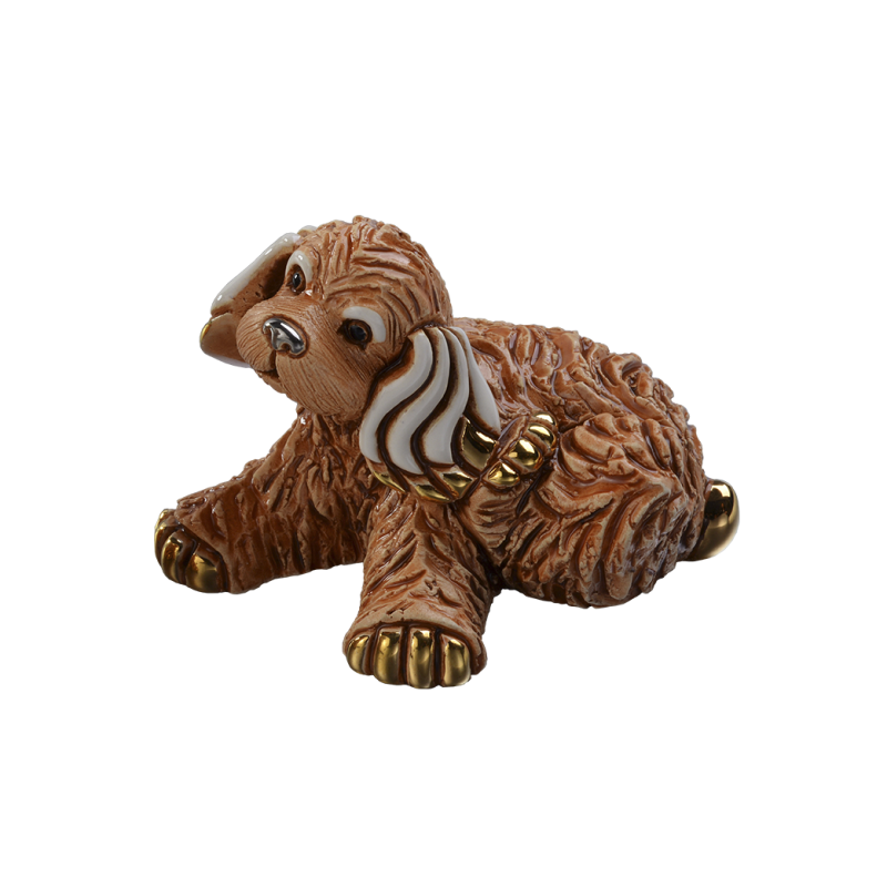 Cocker spaniel chiot. Ceramique sculpture