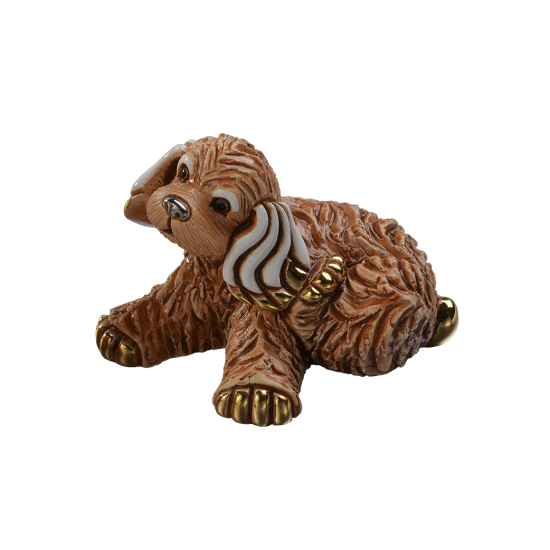 Cocker spaniel puppy. Ceramic sculpture