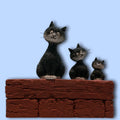 Gatos en el tejado