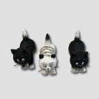 TRIO DE GATOS NEGRO Y BLANCO #DUB 28