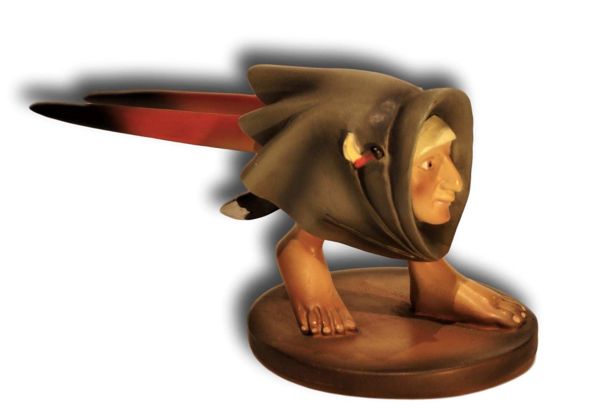 Tête avec des pieds