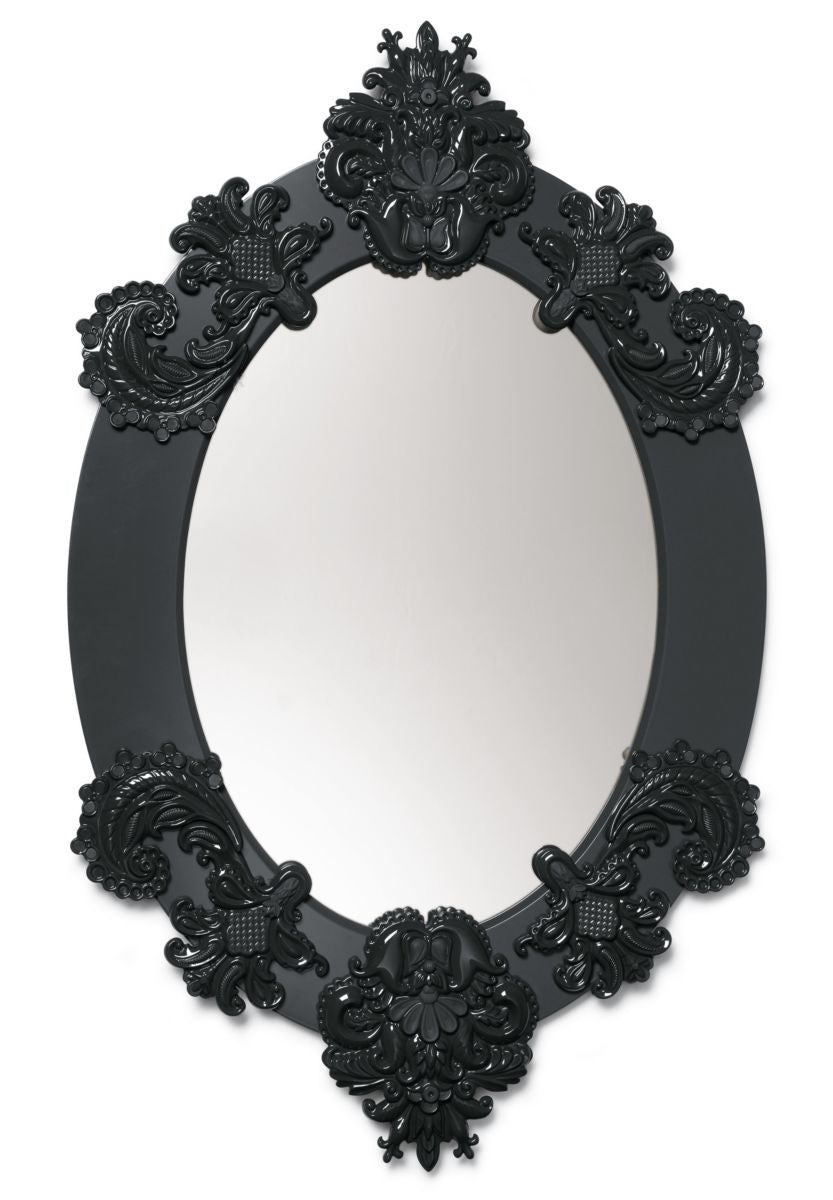 Espejo ovalado (negro)