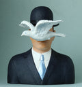 Hombre con sombrero de hongo, autor Ren� Magritte