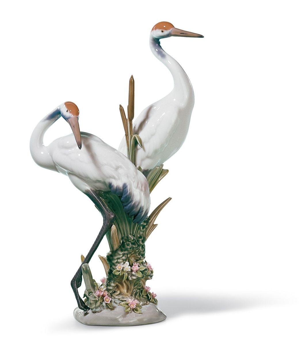Pareja de grullas airosas